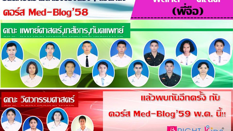 ยินดีกับความสำเร็จของน้องๆ