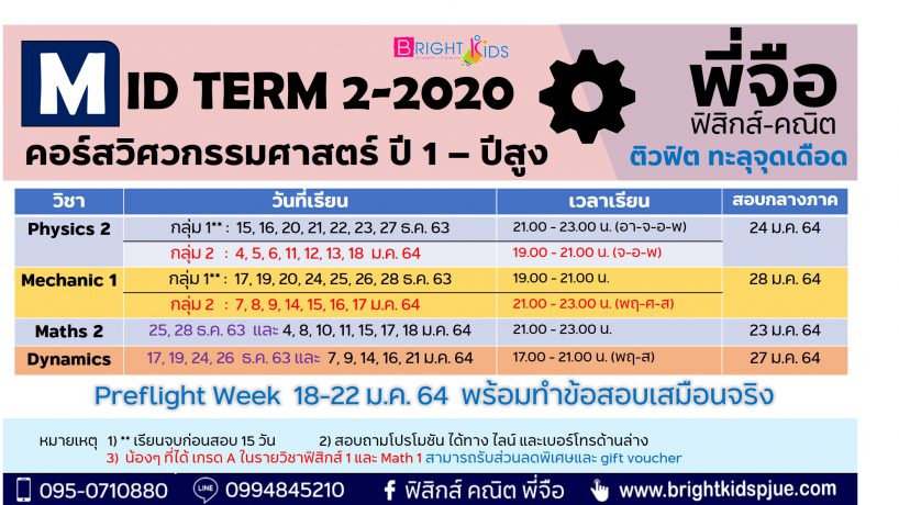 คอร์สวิศวกรรมศาสตร์ Midterm2-2563